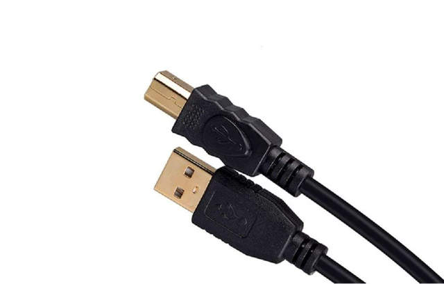 Alt view image 5 of 6 - Tekit 24K Gold Plated USB 2.0 Cable - A-Male to B-Male with Ferrite Black 28/24# AWG (3m/10ft)