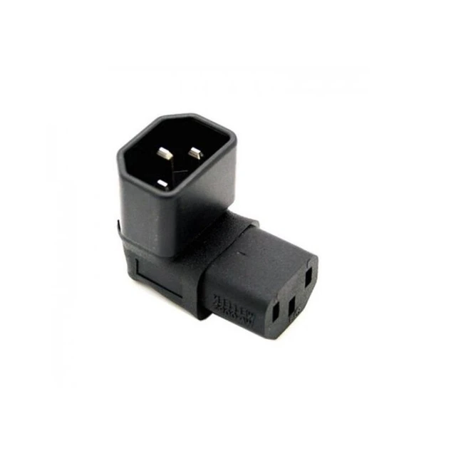 Alt view image 2 of 7 - Toptekits IEC C14 to C13 Power Adapter Travel Plug Adapter, 90 Degree Angle Elbow Plug IEC 320 C13 to C14 Power Converter Electrical Adapter for PDU Plug/Socket up Wall-Mounted LCD TV, 1-Pack