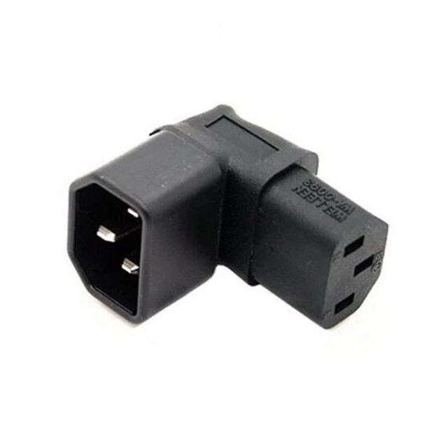 Main image of Toptekits IEC C14 to C13 Power Adapter Travel Plug Adapter, 90 Degree Angle Elbow Plug IEC 320 C13 to C14 Power Converter Electrical Adapter for PDU Plug/Socket up Wall-Mounted LCD TV, 1-Pack