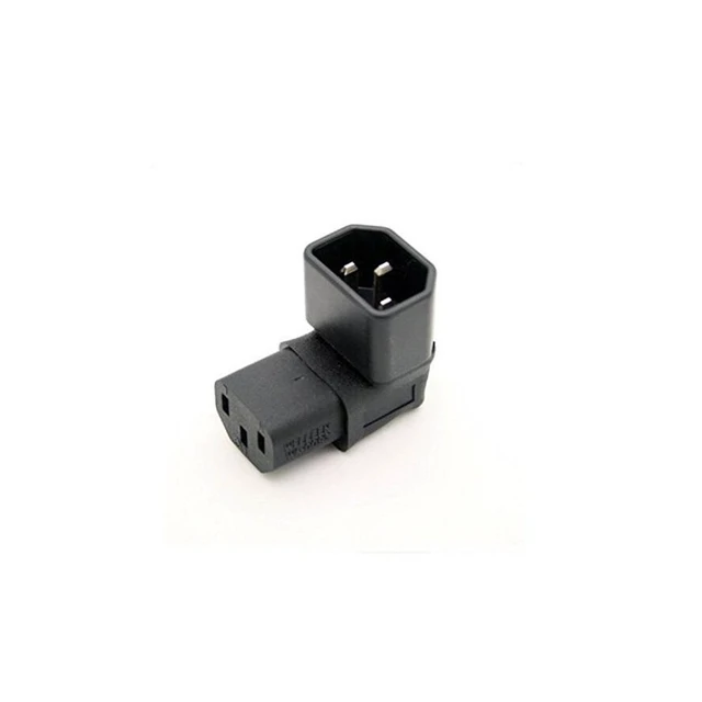 Alt view image 3 of 7 - Toptekits IEC C14 to C13 Power Adapter Travel Plug Adapter, 90 Degree Angle Elbow Plug IEC 320 C13 to C14 Power Converter Electrical Adapter for PDU Plug/Socket up Wall-Mounted LCD TV, 1-Pack
