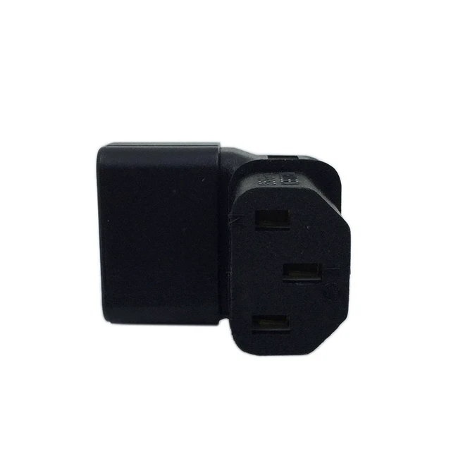 Alt view image 5 of 7 - Toptekits IEC C14 to C13 Power Adapter Travel Plug Adapter, 90 Degree Angle Elbow Plug IEC 320 C13 to C14 Power Converter Electrical Adapter for PDU Plug/Socket up Wall-Mounted LCD TV, 1-Pack