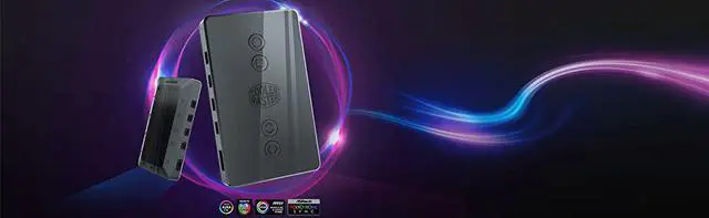 Alt view image 5 of 7 - Cooler Master ARGB LED Controller with 4 x 3-Pin Ports - Multiple Colour Effects, Thermal Detection Mode, 4-Pin RGB Device Compatible(MFP-ACBN-NNNUNN-R1)