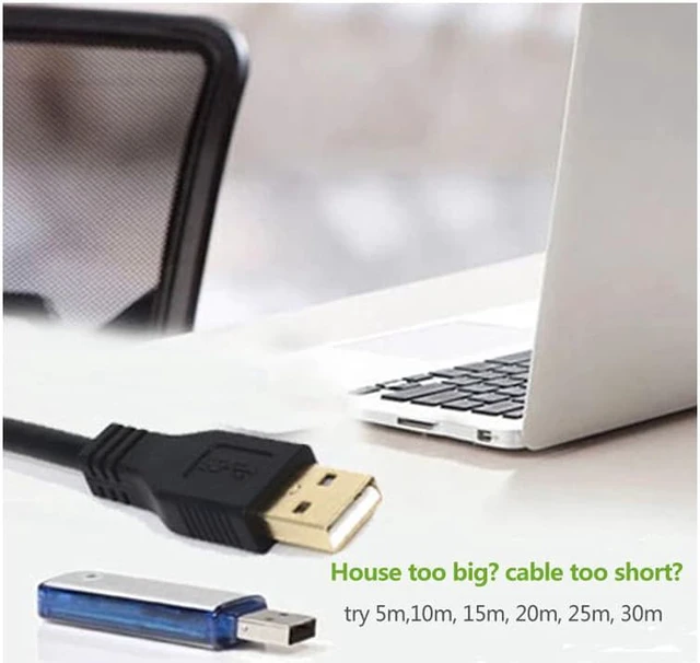 Alt view image 2 of 7 - USB Extension Cable, USB2.0 Active Repeater A Male to A Female Long Cables With Signal Booster,Active USB 2.0 Extension Amplifier Cable Connect Pc,65.6ft/20m