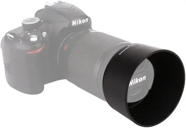 Alt view image 3 of 6 - JJC Reversible Dedicated Lens Hood Shade for Nikon AF-S DX 55-200MM f/4-5.6G ED VR II, AF-S DX 55-200MM f/4-5.6G ED VR, AF-S DX Micro 85mm f/3.5G ED VR, Nikon HB-37 Replacement Lens Hood,? LH37