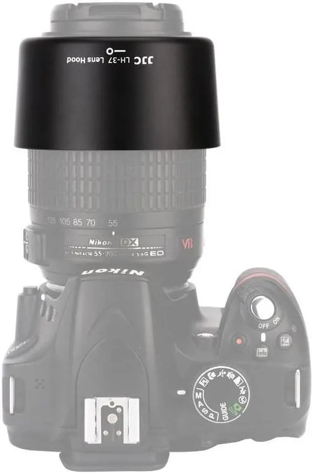 Alt view image 4 of 6 - JJC Reversible Dedicated Lens Hood Shade for Nikon AF-S DX 55-200MM f/4-5.6G ED VR II, AF-S DX 55-200MM f/4-5.6G ED VR, AF-S DX Micro 85mm f/3.5G ED VR, Nikon HB-37 Replacement Lens Hood,? LH37