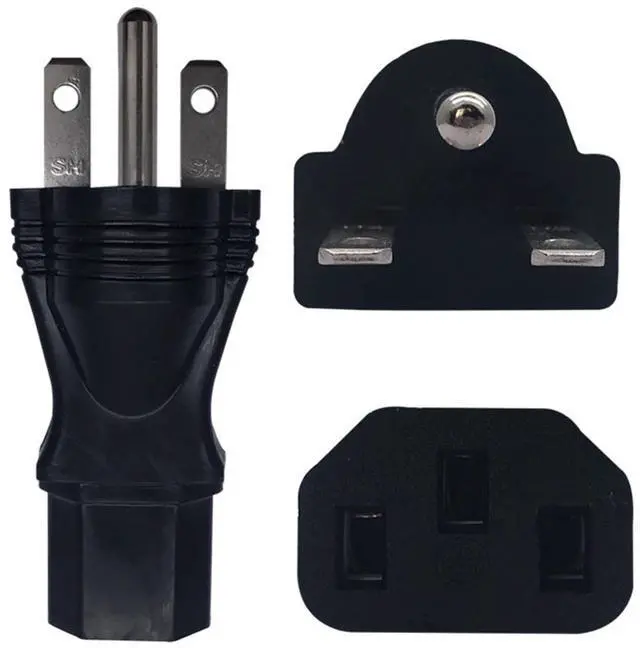 Alt view image 3 of 6 - NEMA 6-15P to C13 Power Converter Travel Adapter,Toptekits US 3 Prong 6-15P Male to C13 Female Electrical Adapter ,10A 250V,1-Pack