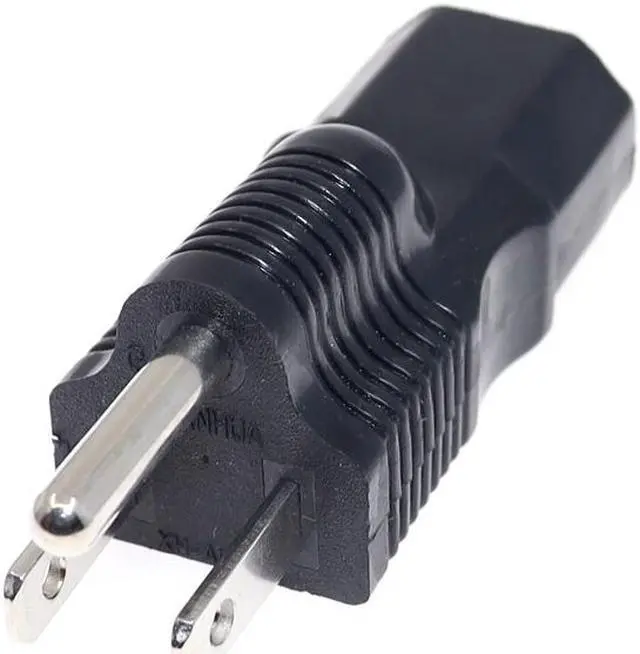 Alt view image 3 of 7 - NEMA 5-15P to C13 Power Converter Travel Plug Adapter,Toptekits US 3 Prong 5-15P Male to C13 Female Electrical Adapter Travel Adapter,1-Pack
