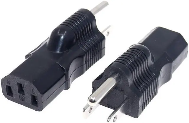 Main image of NEMA 5-15P to C13 Power Converter Travel Plug Adapter,Toptekits US 3 Prong 5-15P Male to C13 Female Electrical Adapter Travel Adapter,1-Pack