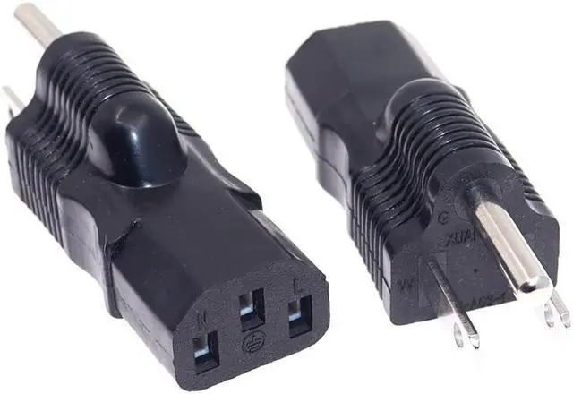 Alt view image 2 of 7 - NEMA 5-15P to C13 Power Converter Travel Plug Adapter,Toptekits US 3 Prong 5-15P Male to C13 Female Electrical Adapter Travel Adapter,1-Pack