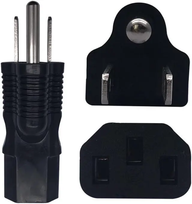Alt view image 4 of 7 - NEMA 5-15P to C13 Power Converter Travel Plug Adapter,Toptekits US 3 Prong 5-15P Male to C13 Female Electrical Adapter Travel Adapter,1-Pack
