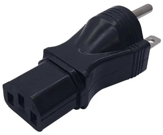 Alt view image 6 of 6 - NEMA 6-15P to C13 Power Converter Travel Adapter,Toptekits US 3 Prong 6-15P Male to C13 Female Electrical Adapter ,10A 250V,1-Pack