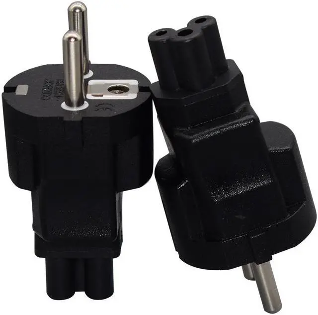 Alt view image 3 of 4 - EU to C5 Power Adapter, EU Europe Schuko CEE7 to 3-Prong Female C5 Power Adapter,IEC C5 to EU Euro Schuko AC Converter,16A 250V (EU to C5)