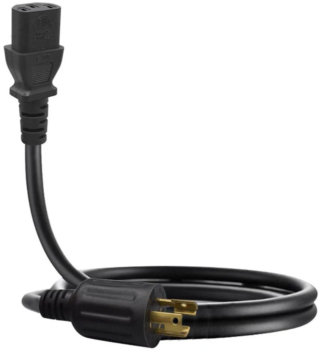 Alt view image 5 of 5 - L5-15P to C13 Power Cord,NEMA L5-15P Male Plug to IEC320 C13 Connector 15A/125V 18/3 SJT Cable,6ft 10 ft. Black