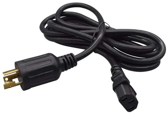 Alt view image 4 of 5 - L5-15P to C13 Power Cord,NEMA L5-15P Male Plug to IEC320 C13 Connector 15A/125V 18/3 SJT Cable,6ft 10 ft. Black