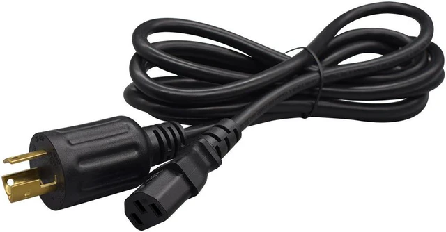 Alt view image 2 of 5 - L5-15P to C13 Power Cord,NEMA L5-15P Male Plug to IEC320 C13 Connector 15A/125V 18/3 SJT Cable,6ft 10 ft. Black