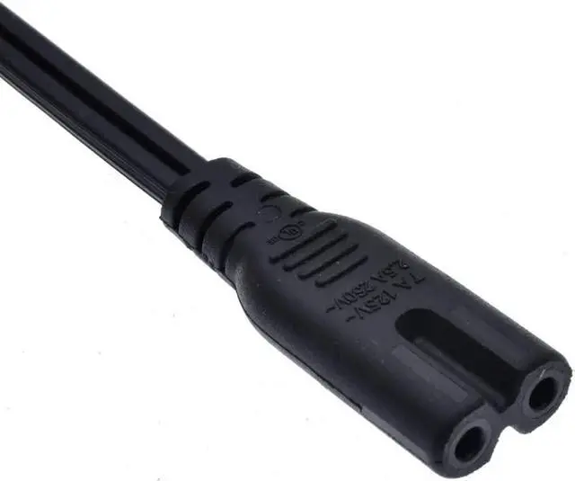 Alt view image 4 of 7 - Standard Molded IEC 320 C14 Socket to IEC C7 Plug AC Power Adapter Cable , Standard AC Power Cord, 10A/110-250V, C14 to C7, (IEC-60320-C14 to IEC-60320-C7)