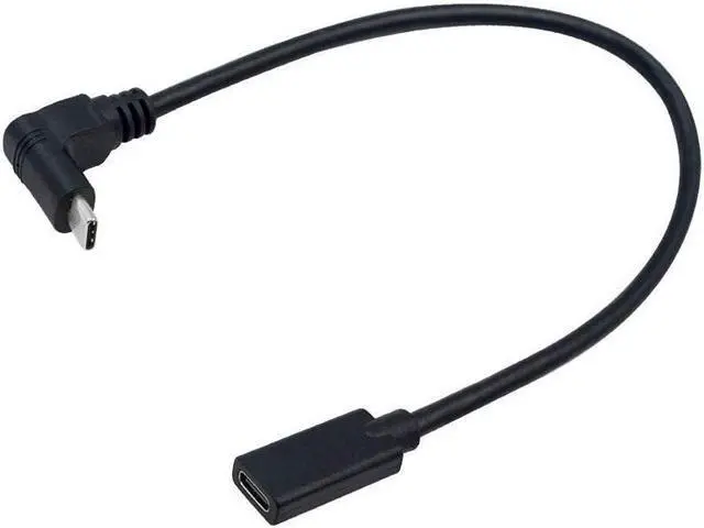 Alt view image 7 of 7 - 90 Degree USB Type C Extention Cable 1feet Short,  Up & Down Angled USB-C USB 3.1 Type-C Male to Female Extension Charging Cable for Laptop & Tablet & Cell Phone