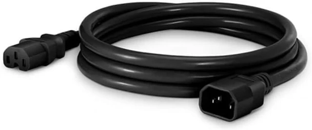 Alt view image 2 of 7 - IEC320 C14 to C15 Power Cord, 14AWG, IEC Power Cable Computer Power Cord Replacement, Black Extension Cord, UL Listed Black 6ft/1.8m