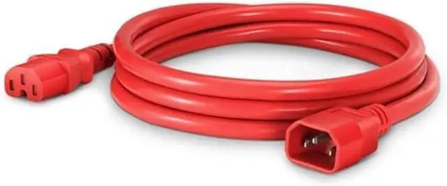Alt view image 2 of 7 - IEC320 C14 to C15 Power Cord, 14AWG, IEC Power Cable Computer Power Cord Replacement, Red Extension Cord, UL Listed Red 10ft/3m