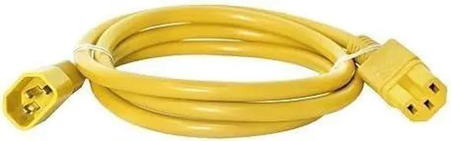 Alt view image 3 of 7 - IEC320 C14 to C15 Power Cord, 14AWG, IEC Power Cable Computer Power Cord Replacement, Blue Extension Cord, UL Listed Yellow 10ft/3m