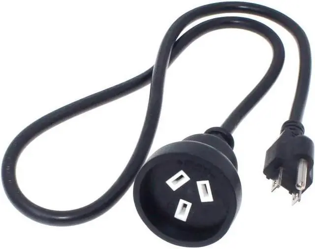 Alt view image 5 of 7 - Toptekits NEMA 5-15P to AU AS3112 Power Cord Plug, US Standard 3 Prong Male to SAA Australia Female Socket AC Power Cable Adapter, 10A 250V, 18AWG Pure Copper, 3ft/1m