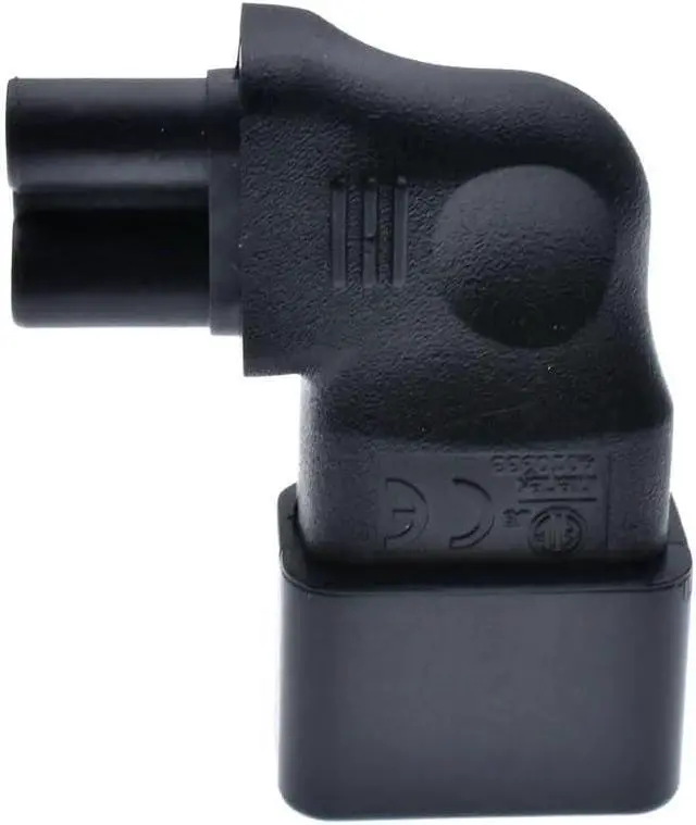 Alt view image 6 of 7 - Tekit C14 to C5 Power Converter Travel Plug Adapter, IEC320 C14 3-Prong Male Plug to 90-Degree Left Angle IEC C5 3-Prong Female Receptacle Electrical Adapter