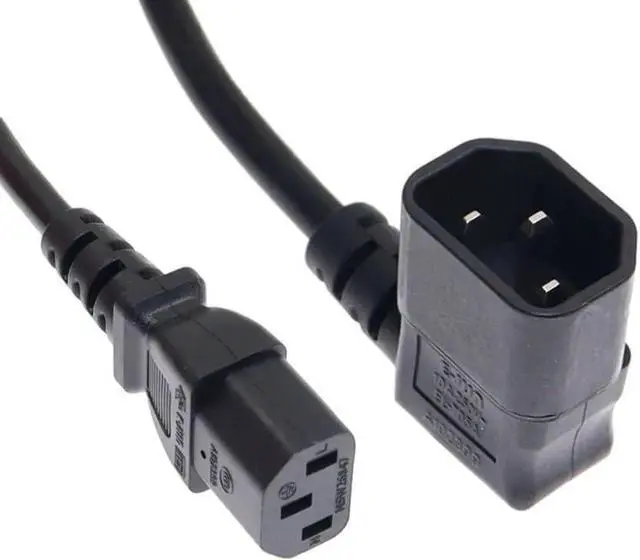 Alt view image 3 of 7 - 2-Pack IEC C13 to C14 Elbow Plug Short Power Cord PC, 90-Degree Right Angle IEC C14 to C13 Computer Power Cord Replacement Cable, 18AWG,2ft/60cm
