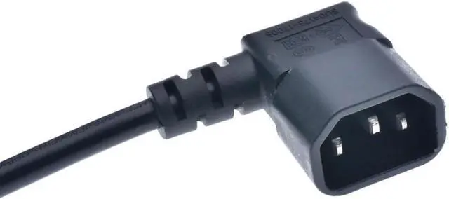 Alt view image 7 of 7 - 2-Pack IEC C13 to C14 Elbow Plug Short Power Cord PC, 90-Degree Right Angle IEC C14 to C13 Computer Power Cord Replacement Cable, 18AWG,2ft/60cm