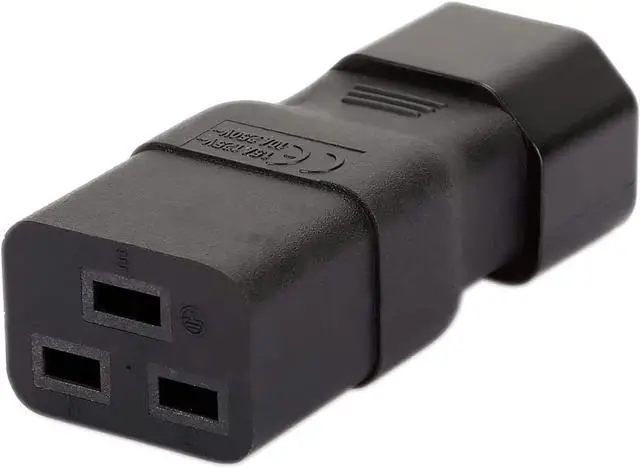 Alt view image 7 of 7 - 2-Pack PDU UPS C14 to C19 Power Converter Travel Plug Adapter, IEC 320 C14 Male to C19 Female Electrical Adapter IEC C19 to C14 PDU PSU UPS Power Connector