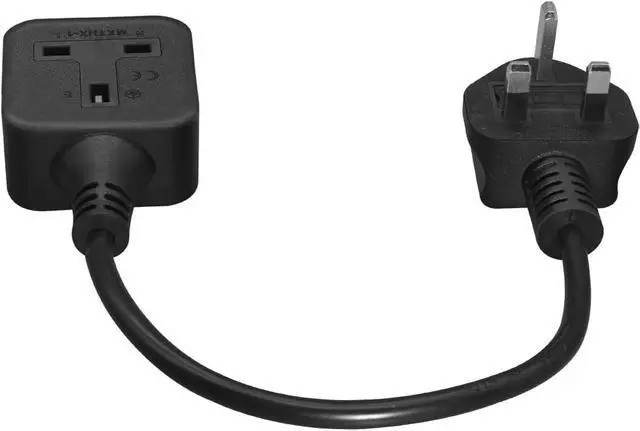 Alt view image 4 of 7 - UK British Standard Power Short Extension cord 1 Foot ,UK extension cord, UK BS1363 3Pin Male Plug to UK 3Pin Female Socket Power Extension Cable,17AWG,13A/250V,1ft/30cm