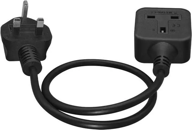 Alt view image 7 of 7 - UK British Standard Power Short Extension cord 1 Foot ,UK extension cord, UK BS1363 3Pin Male Plug to UK 3Pin Female Socket Power Extension Cable,17AWG,13A/250V,1ft/30cm