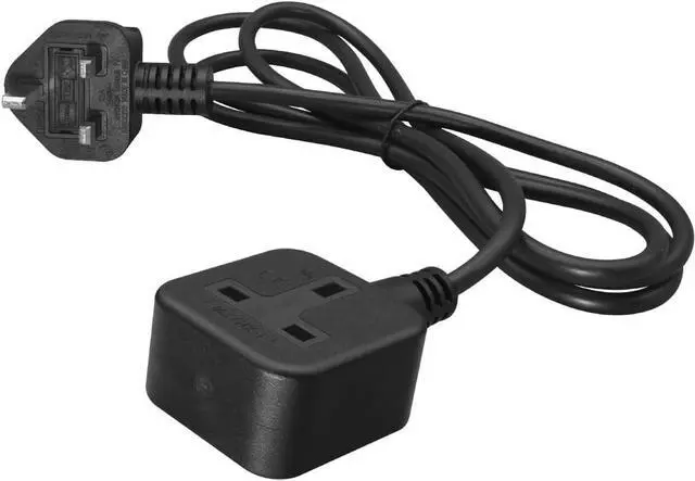 Main image of UK Male to Female Power Long Extension Cord, UK British Standard BS1363 Power M/F Type G 3-Prong Extension Cord,17AWG ,UK Extension Cable, 6ft/1.8m