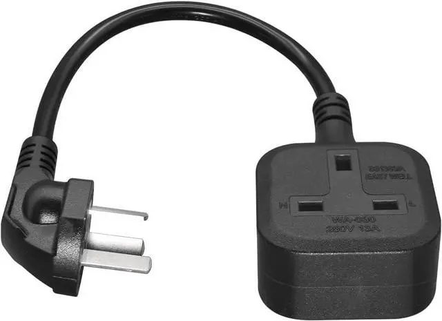 Alt view image 2 of 7 - AU to UK Short Power Cord Plug, Australian/New Zealand AS3112 3 Prong Male Plug to UK BS1363/A Female Socket Short Power Cable, AU UK Plug Adapter cord,17AWG, 13A, 250V, 2ft/0.6m