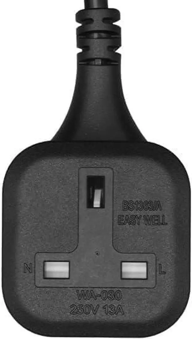Alt view image 5 of 7 - AU to UK Short Power Cord Plug, Australian/New Zealand AS3112 3 Prong Male Plug to UK BS1363/A Female Socket Short Power Cable, AU UK Plug Adapter cord,17AWG, 13A, 250V, 2ft/0.6m