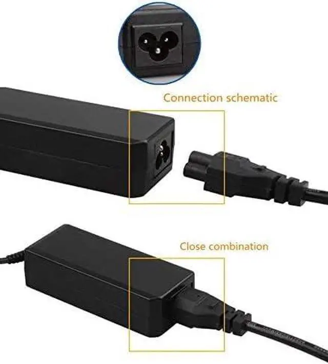 Alt view image 5 of 7 - US 3 Prong Mickey Mouse Short Power Cord PC, USA NEMA 5-15P Male to IEC320 C5 Female Laptop Short Power Cable, 3-Prong Notebook/Laptop AC Power Cord 2ft/60cm