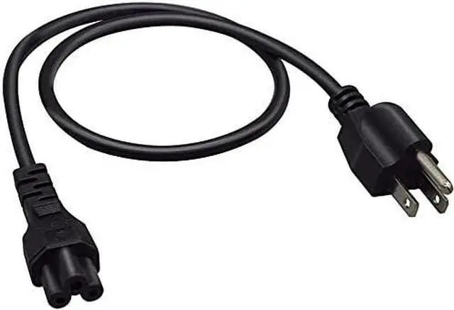 Alt view image 2 of 7 - US 3 Prong Mickey Mouse Power Cord Plug, USA Standard 3 Prong NEMA 5-15P Male Plug to IEC320 C5 Female Laptop Computer Power Cable Replacement, 3ft/100cm, UL/CSA Listed