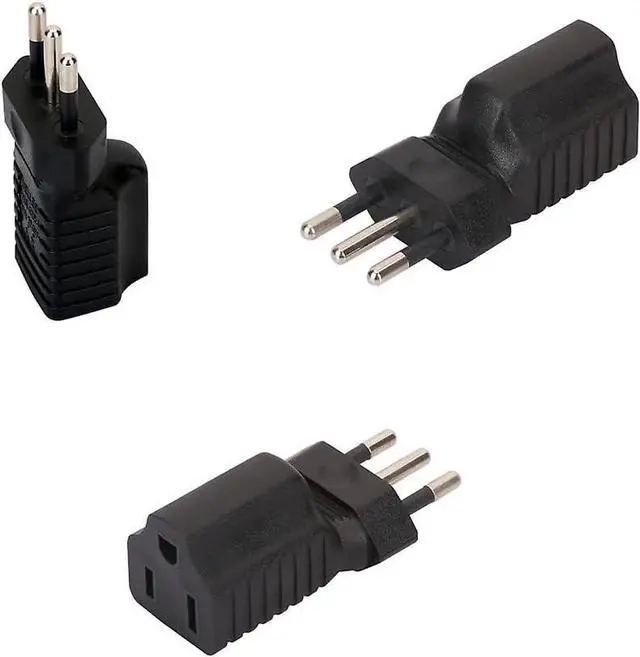 Alt view image 7 of 7 - (2 Pack) European to 5-15R Power Converter Travel Plug Adapter, Europe CEE 7/16 Male to US 3 Prong NEMA 5-15R Female Electrical Adapter,EU US Plug Adapter,Euro US Plug Adapter