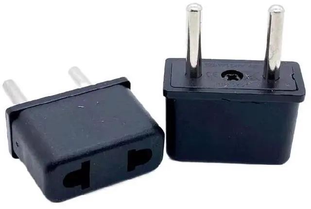 Alt view image 2 of 7 - 5 Pack 2-Prong US To EU Travel Plug Adapter Power Converter ,Euro US Plug Adapter,US EU Plug Adapter Electrical Adapter