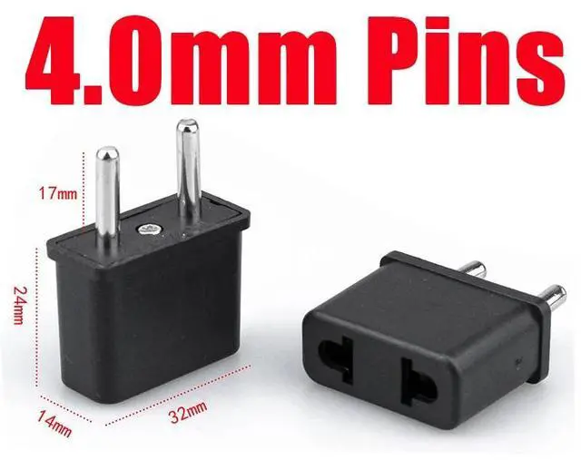 Alt view image 3 of 7 - 5 Pack 2-Prong US To EU Travel Plug Adapter Power Converter ,Euro US Plug Adapter,US EU Plug Adapter Electrical Adapter