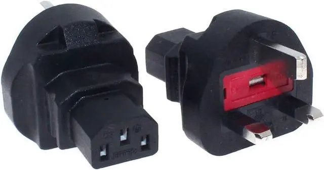 Main image of UK to C13 Power Adapter Travel Plug Adapter, Britain England/London BS1363 Plug to IEC C13 Power Converter Electrical Adapter with 13A Fuse, IEC Adapter IEC Power Connector, Black, 1-Pack