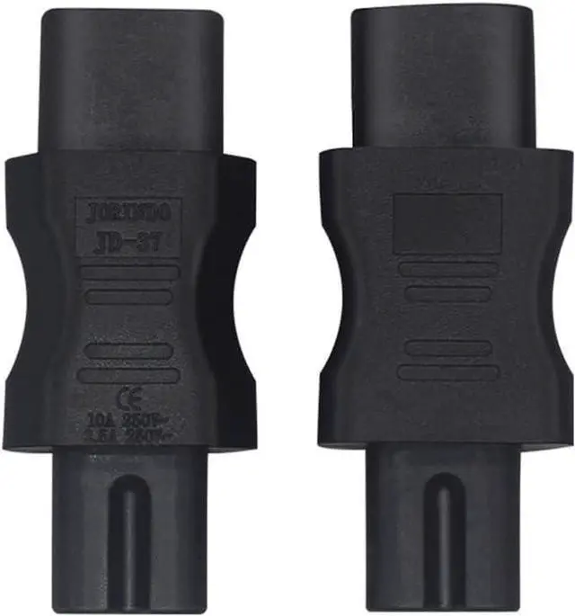 Alt view image 2 of 6 - 2-Pack IEC C7 to C8 Power Converter Travel Plug Adapter, IEC 60320 C8 Male to C7 Female Electrical Adapter,IEC Power Connector