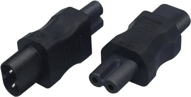 Alt view image 3 of 6 - 2-Pack IEC C7 to C8 Power Converter Travel Plug Adapter, IEC 60320 C8 Male to C7 Female Electrical Adapter,IEC Power Connector