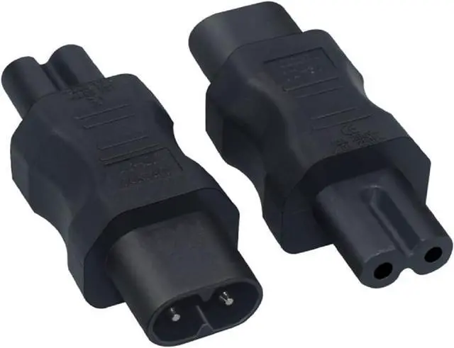 Alt view image 4 of 6 - 2-Pack IEC C7 to C8 Power Converter Travel Plug Adapter, IEC 60320 C8 Male to C7 Female Electrical Adapter,IEC Power Connector
