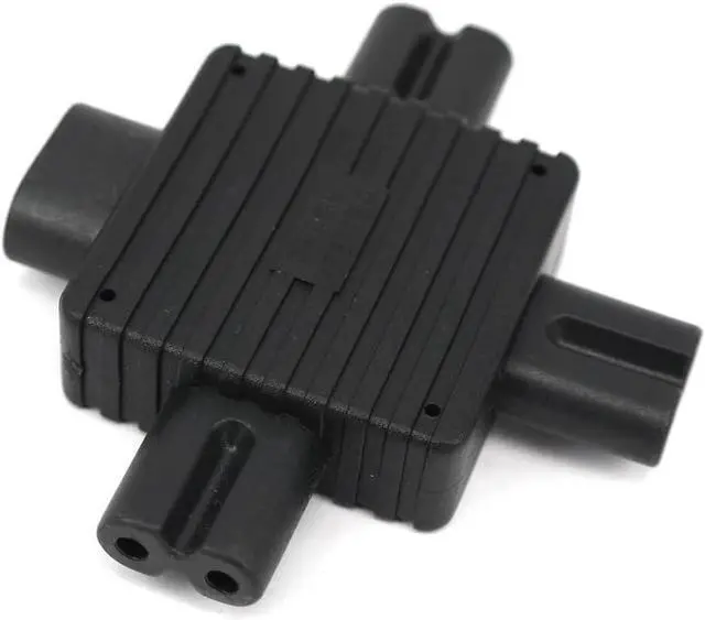 Alt view image 6 of 7 - 2-Pack IEC C8 to 3*C7 Y Splitter Power Converter Travel Plug Adapter, 1 in 3 Out IEC 60320 C8 Male to Three C7 Female Y Split Electrical Adapter