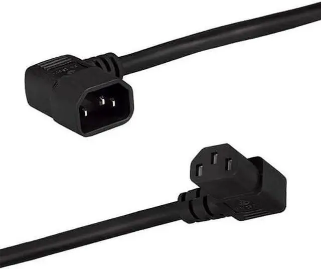 Alt view image 7 of 7 - 2-Pack Dual-Bend C14 to C13 Heavy Duty Power Cord Plug,90-Degree Angled IEC C14 to 90-Degree Angled C13 Short Power Cable,Double elbow C13 to C14 Short Power Cord 1ft,14AWG,UL Listed