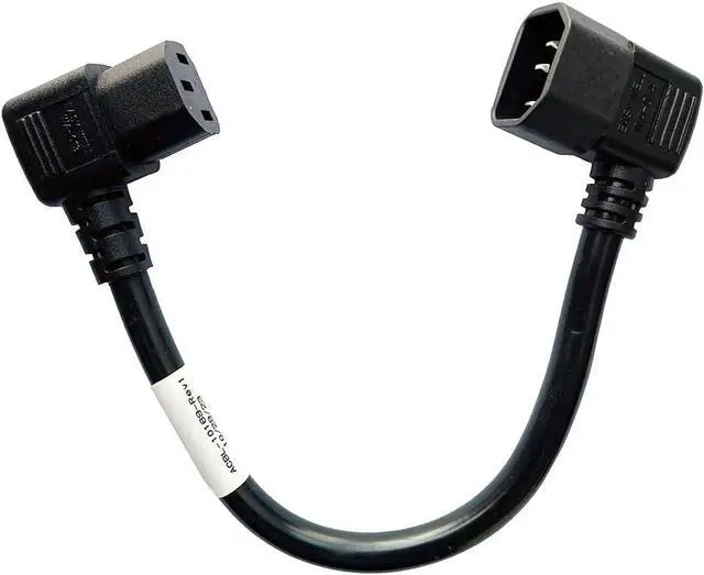 Alt view image 2 of 7 - 2-Pack Dual-Bend C14 to C13 Heavy Duty Power Cord Plug,90-Degree Angled IEC C14 to 90-Degree Angled C13 Short Power Cable,Double elbow C13 to C14 Short Power Cord 1ft,14AWG,UL Listed