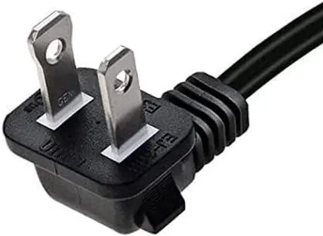 Alt view image 6 of 7 - 90-Degree Angle IEC Elbow Plug Polarized NEMA 1-15P to IEC320 C7 Short Power Cord 1 Foot, US 2-Prong Standard Plug for TV PC Monitor Printer Speaker 18AWG,1ft/30cm