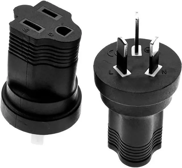 Alt view image 3 of 7 - AU US Plug Adapter,USA NEMA 5-15R to Australia /New Zealand AS3112 Three Prong Molded Travel Adapter,Australian Plug Adapter from USA Electrical Adapters.1-Pack