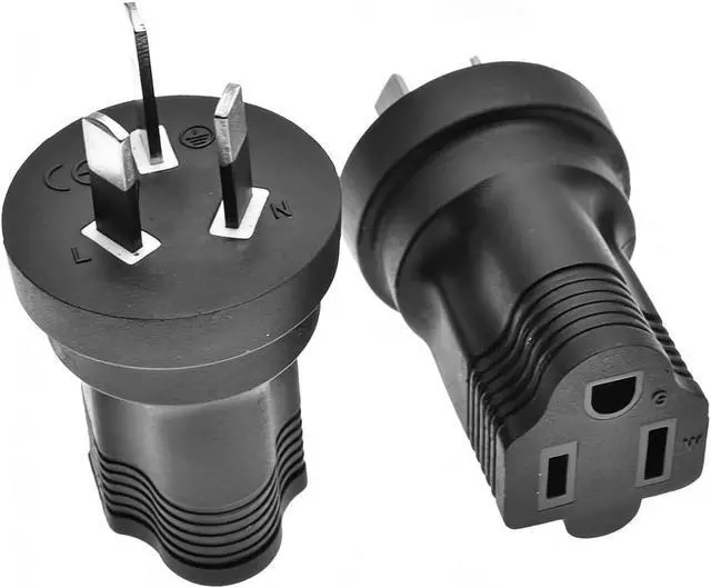 Alt view image 2 of 7 - AU US Plug Adapter,USA NEMA 5-15R to Australia /New Zealand AS3112 Three Prong Molded Travel Adapter,Australian Plug Adapter from USA Electrical Adapters.1-Pack