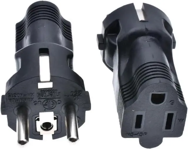 Alt view image 5 of 7 - EU US Plug Adapter Power Converter, European CEE7/7 Schuko Plug to US Standard 3-Prong NEMA 5-15R Female Socket Electrical Adapter, Euro US Plug Adapter Travel Adapter, 1-Pack